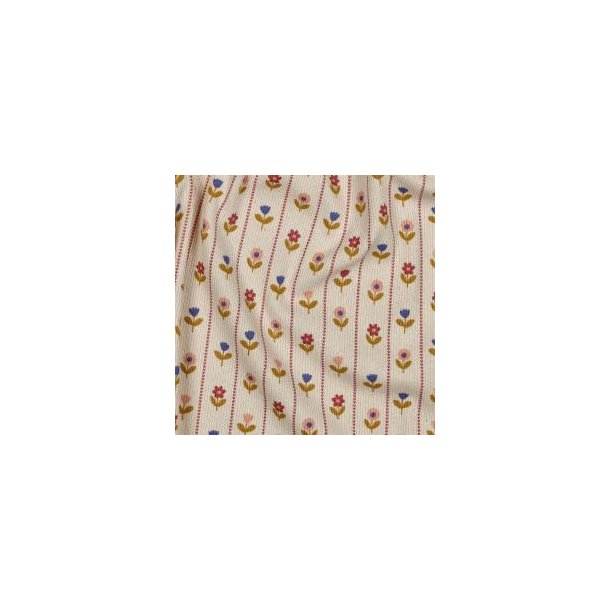 Rib Jersey Flowers, Natural