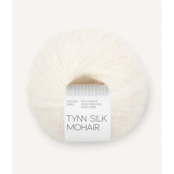 Tynn Silk mohair, True White