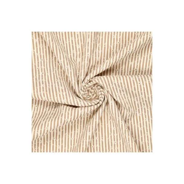 Crinkle Celine Flowers embroidery, Natur