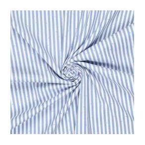 Cotton stretch poplin stripe Rhinestone