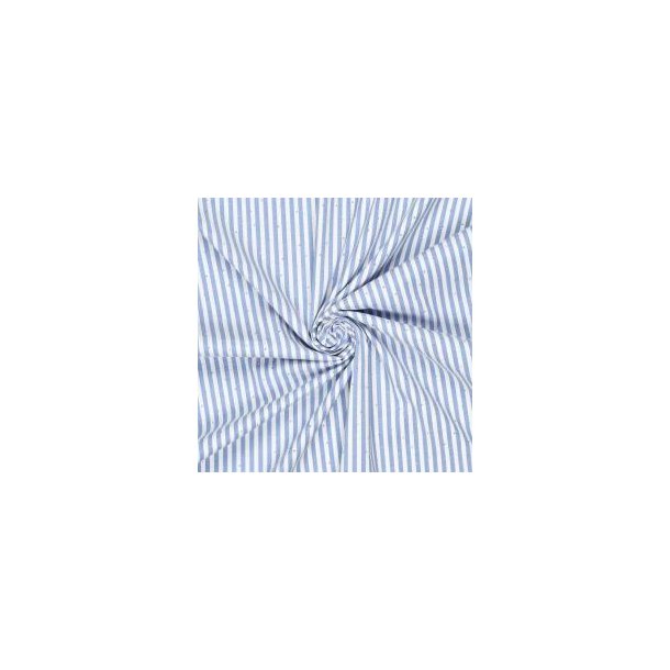Cotton stretch poplin stripe Rhinestone