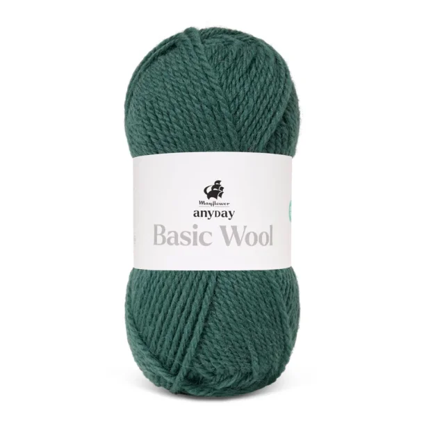 Basic wool, M�rkgr�n