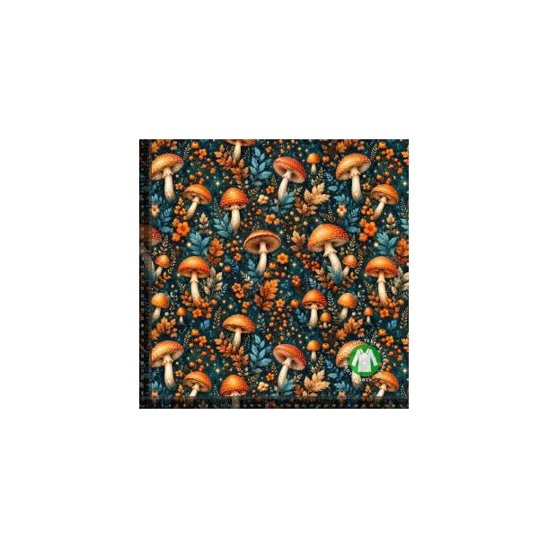�kotex bomulds jersey, Svampe og orange b�r