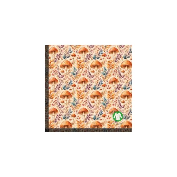 �kotex bomulds jersey , Svampe og sm� blomster