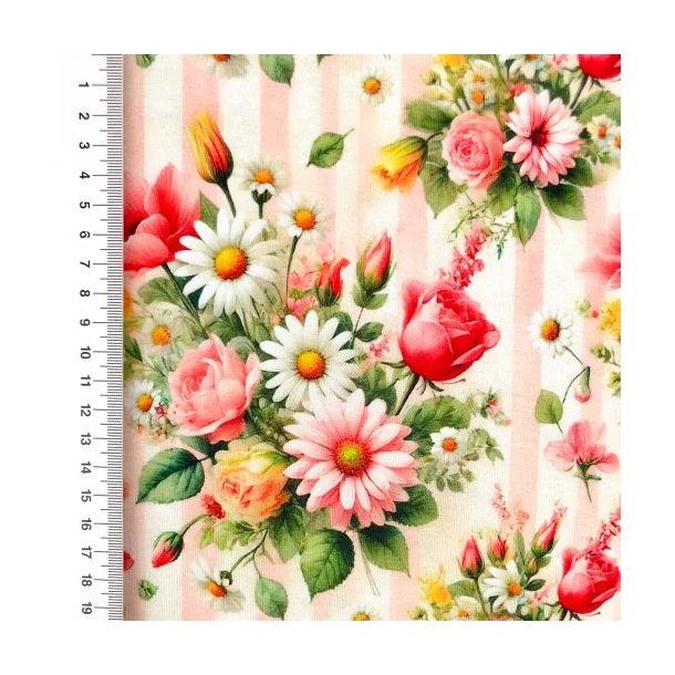 Viscose jersey Heavy digital , Blomster