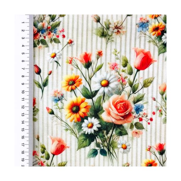 Viscose jersey Heavy digital , Blomster