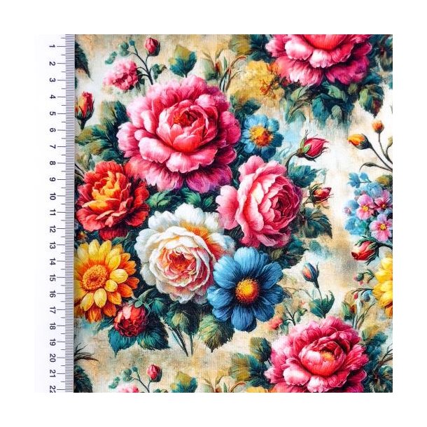 Viscose jersey Heavy digital , Blomster