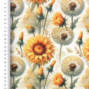 Viscose jersey Heavy digital , Blomster