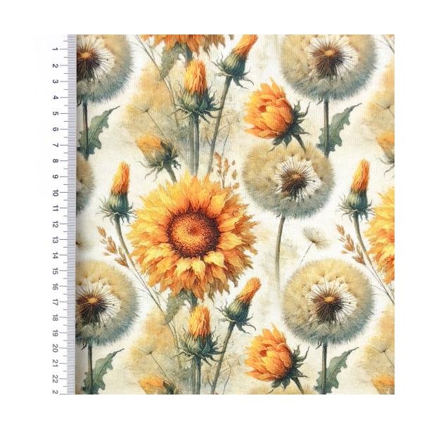 Viscose jersey Heavy digital , Blomster