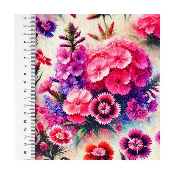 Viscose jersey Heavy digital , Blomster