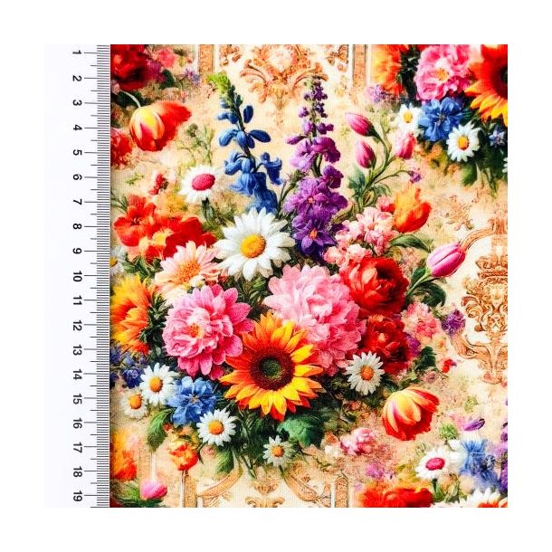 Viscose jersey Heavy digital , Blomster