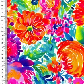 Heavy Viscose jersey, Blomster