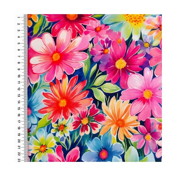 Heavy Viscose jersey, Blomster