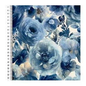 Viscose Heavy jersey digital, Flowers