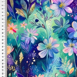 Heavy Viscose jersey, Blomster