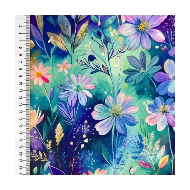 Heavy Viscose jersey, Blomster