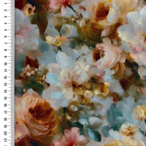 Heavy viscose jersey, Flowers