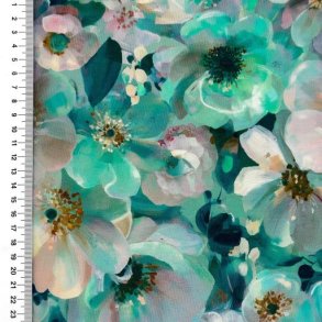 Heavy viscose jersey, Flowers
