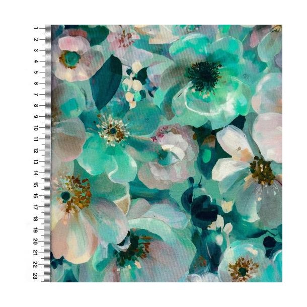 Heavy viscose jersey, Flowers