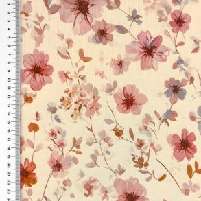 Heavy viscose jersey, Flowers