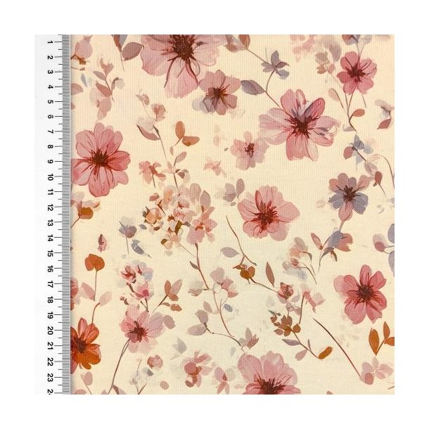Heavy viscose jersey, Flowers