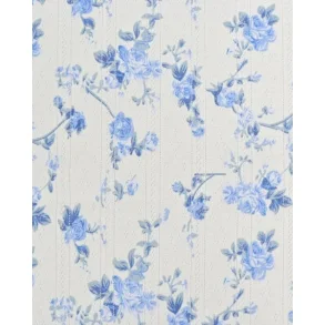 Pointoille strik m/bl� blomster