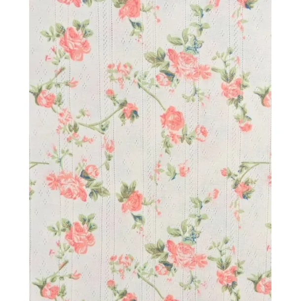 Pointoille strik m/blomster