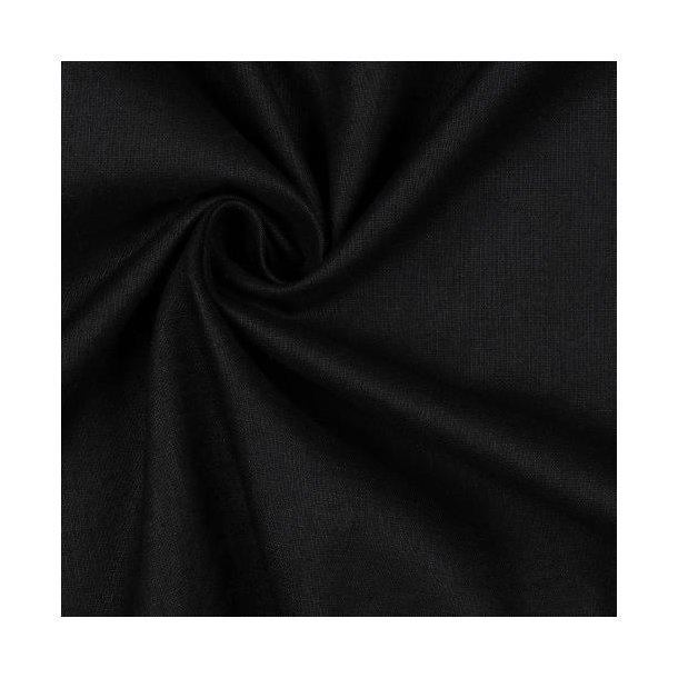 Linen washed 170g/m2, Black