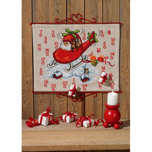 Julemand i helicopter