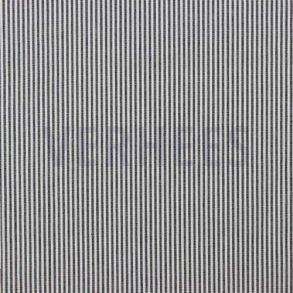 Yarn dyed stripe 3 mm, Black