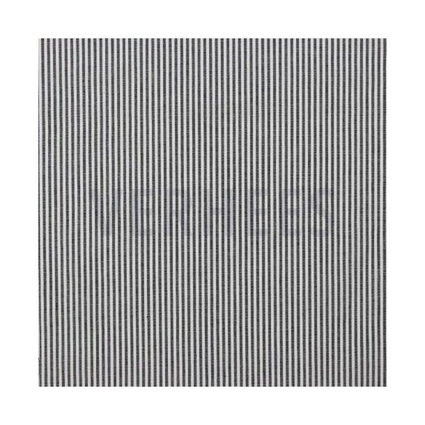 Yarn dyed stripe 3 mm, Black