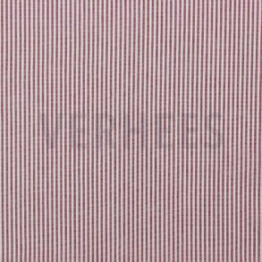 Yarn dyed stripe 3 mm, Berry