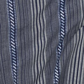 Jacquard yarn dyed stripes, Navy