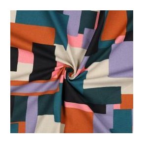 Canvas abstract, Petrol/purple