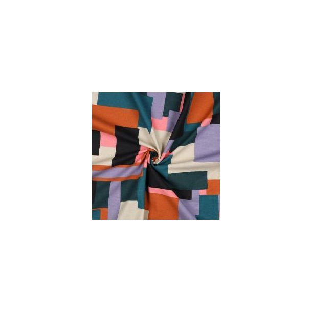 Canvas abstract, Petrol/purple