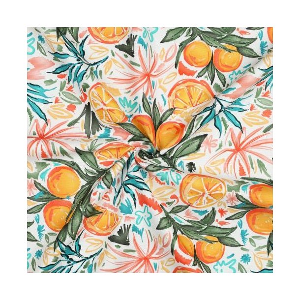 Canvas digital Oranges, White