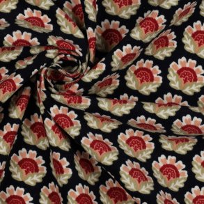 Babycord/fl�jl Flowers, Navy