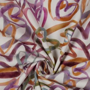 Babycord/fl�jl digital Hearts, Off-white