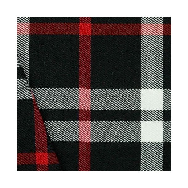 Tartan check, Black/white/red