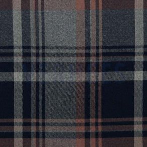 Tartan check, Navy/grey/rust