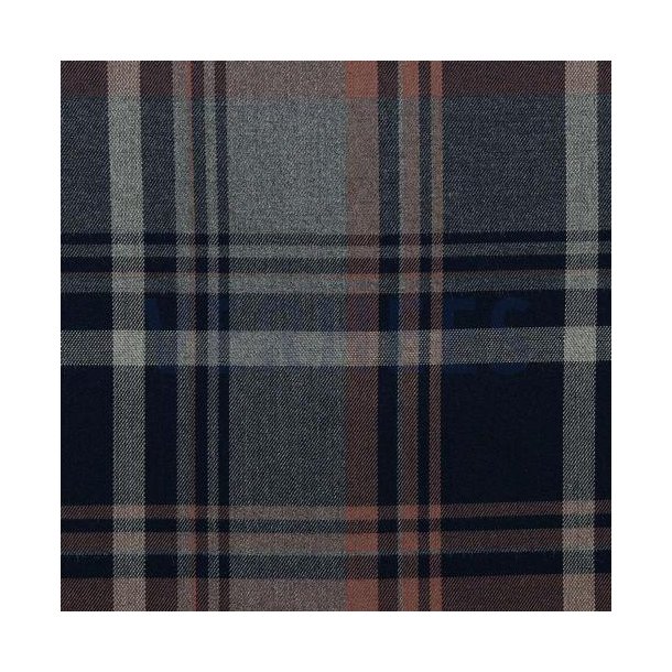 Tartan check, Navy/grey/rust