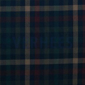 Tartan check, Navy/red/camel