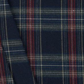 Tartan check, Navy/red/camel