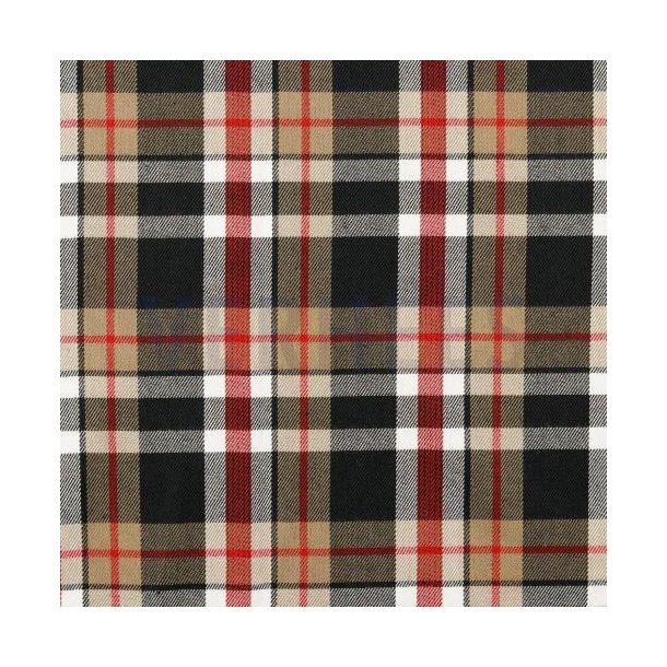Tartan check, Black/camel