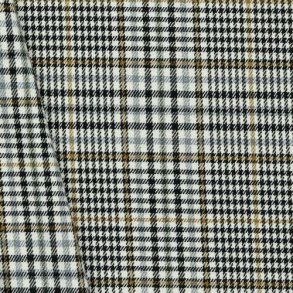 Tartan check, Ecru/brown/black