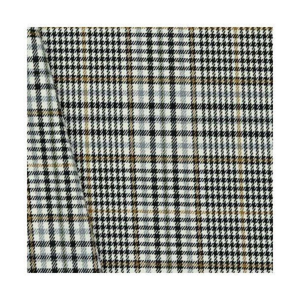 Tartan check, Ecru/brown/black