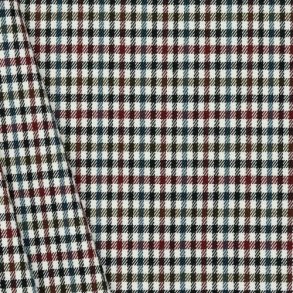 Tartan check, Offwhite/petroleum/bordeaux