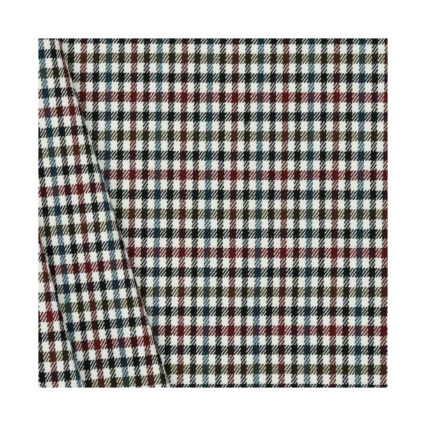 Tartan check, Offwhite/petroleum/bordeaux