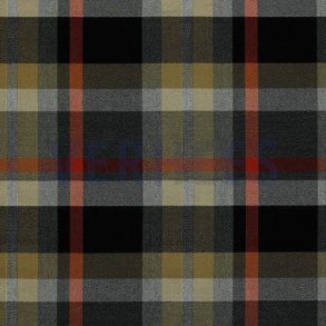 Tartan check, Grey/orange/sand