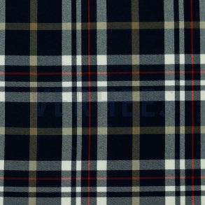 Tartan check, Navy/white/camel